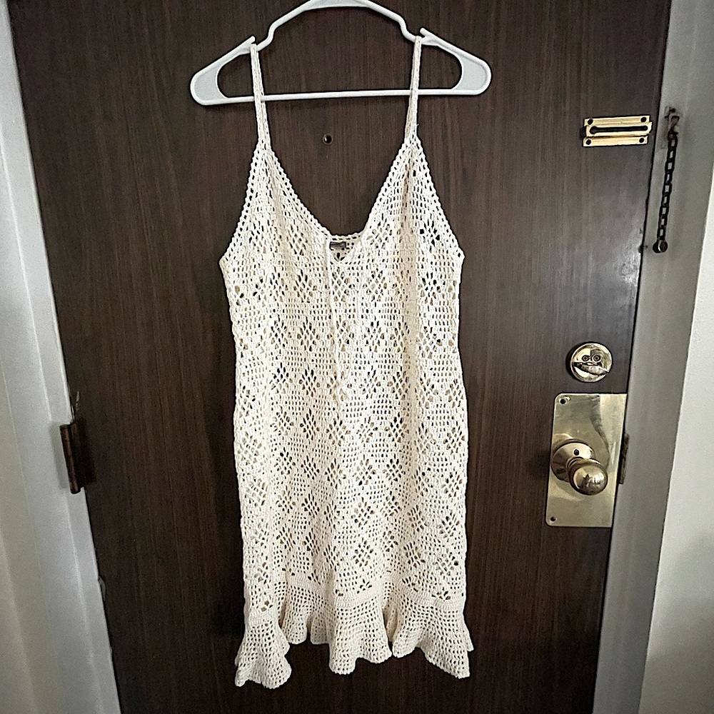 Off white beach cover up